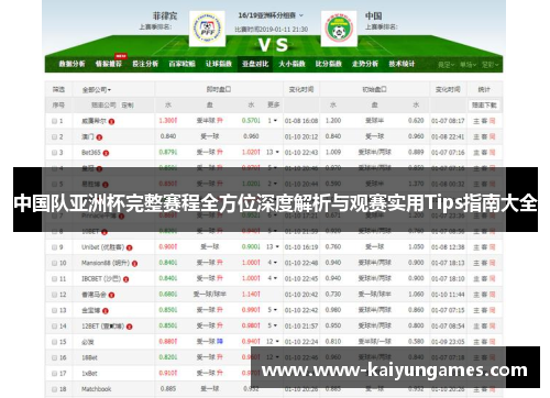 中国队亚洲杯完整赛程全方位深度解析与观赛实用Tips指南大全 中国队亚洲杯完整赛程全方位深度解析与观赛实用Tips指南大全
